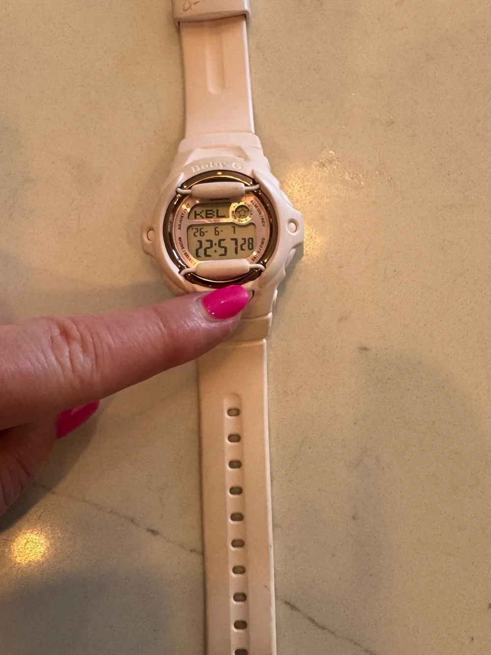 Casio Baby-G Digital Watch - Pink with Rose Gold Dial